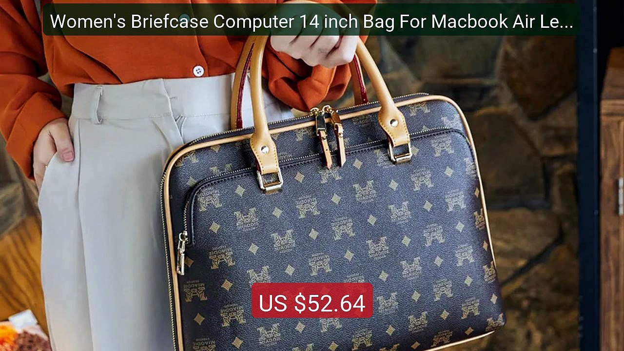 Women's Briefcase Computer 14 inch Bag For Macbook Air Leather Lap... -- Best Deal 2026 | Shop Now!