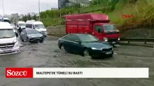 Maltepe’de tüneli su bastı; araçlar ilerlemekte güçlük çekti