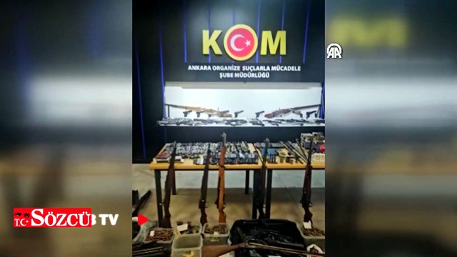 Başkentte evinde çok sayıda silah bulunan şüpheli hakkında adli işlem uygulandı