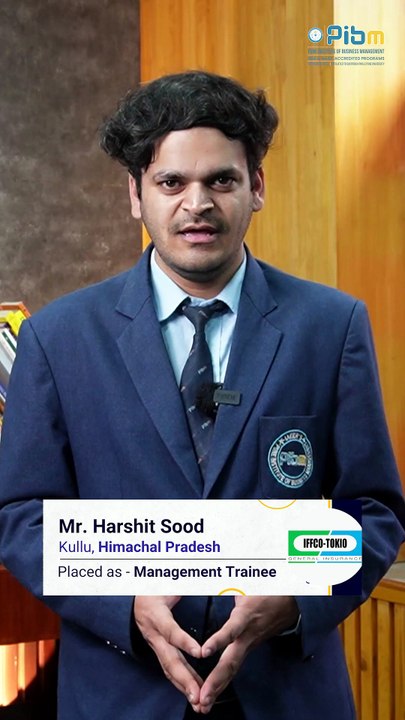 PIBM to IFFCO Tokio | Management Trainee | MBA & PGDM Placements | Harshit Sood: Batch 2024–26