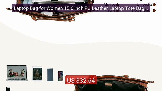 Laptop Bag for Women 15.6 inch PU Leather Laptop Tote Bag W... Top Pick 2026 | Unbeatable Price!