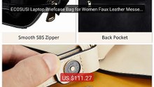 ECOSUSI Laptop Briefcase Bag for Women Faux Leather Messenger... -- Amazing Value 2026 | Must Have!