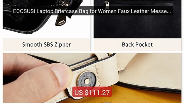 ECOSUSI Laptop Briefcase Bag for Women Faux Leather Messenger... Amazing Value 2026 | Must Have!