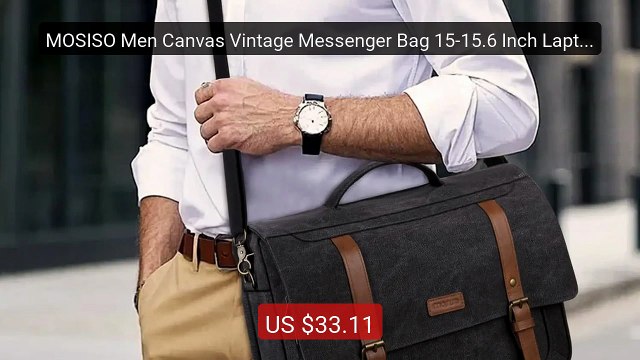 MOSISO Men Canvas Vintage Messenger Bag 15-15.6 Inch Laptop... Top Pick 2026 | Unbeatable Price!