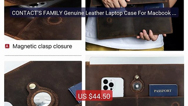CONTACT'S FAMILY Genuine Leather Laptop Case For Macbook Pro ... Amazing Value 2026 | Must Have!