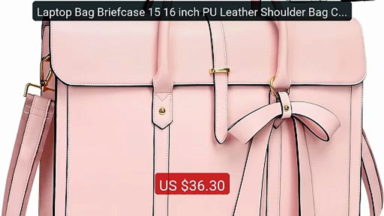 Laptop Bag Briefcase 15 16 inch PU Leather Shoulder Bag Con... -- Top Pick 2026 | Unbeatable Price!
