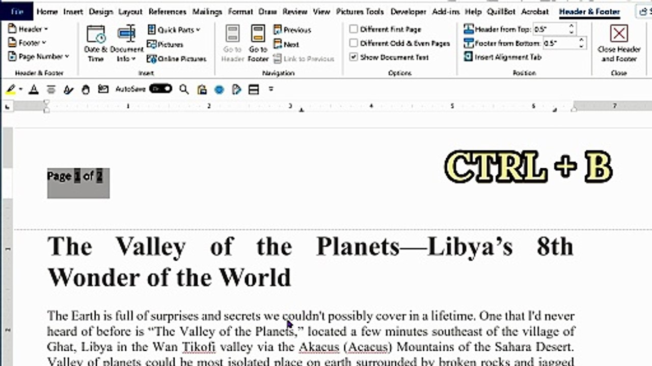 How to Format Page Numbers in Word: Make Text Bold Fast