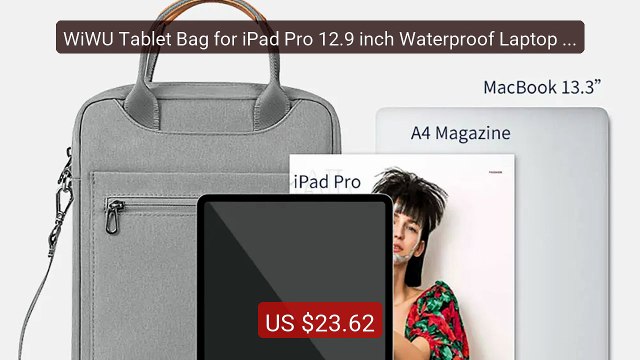 WiWU Tablet Bag for iPad Pro 12.9 inch Waterproof Laptop Bag ... Amazing Value 2026 | Must Have!