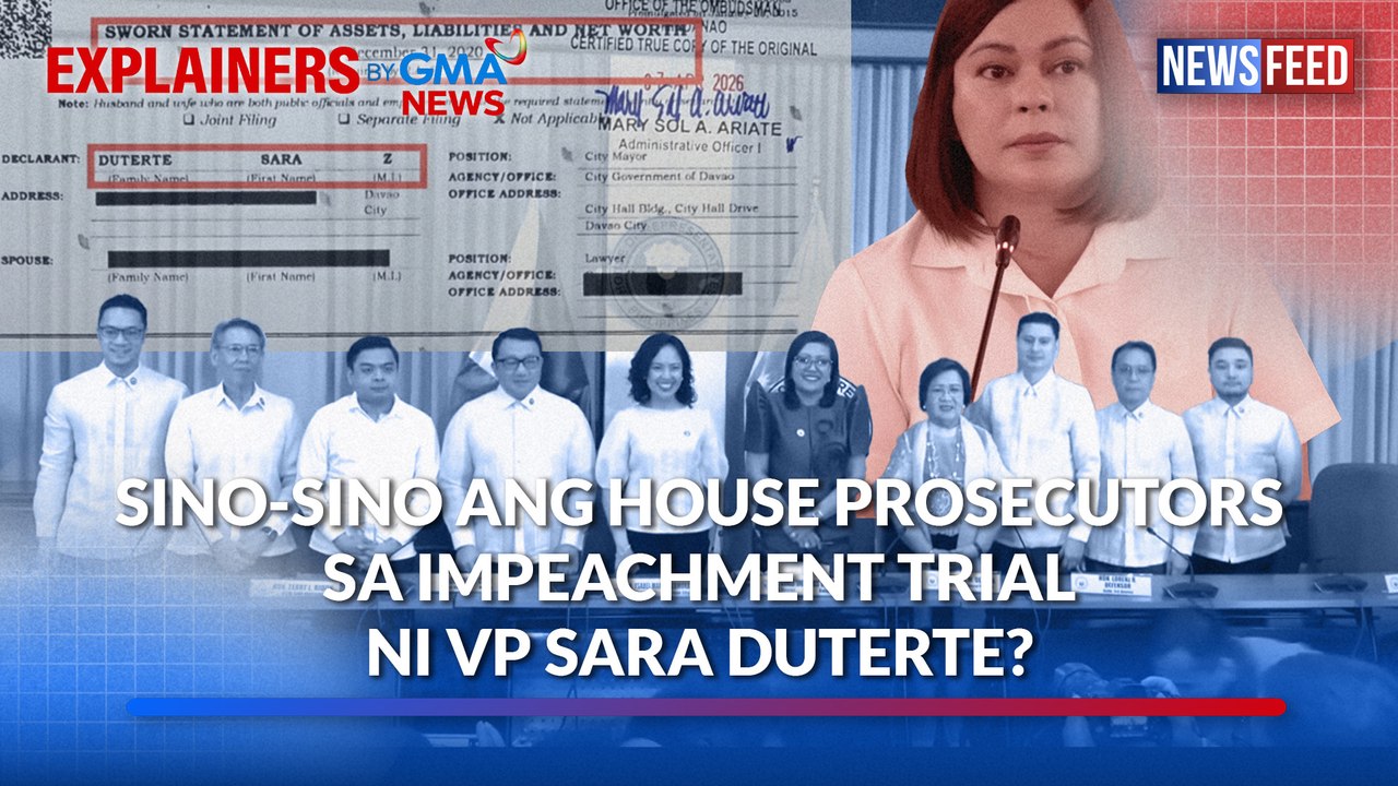 Sino-sino ang House prosecutors sa impeachment trial ni VP Sara Duterte? | GMA News Feed