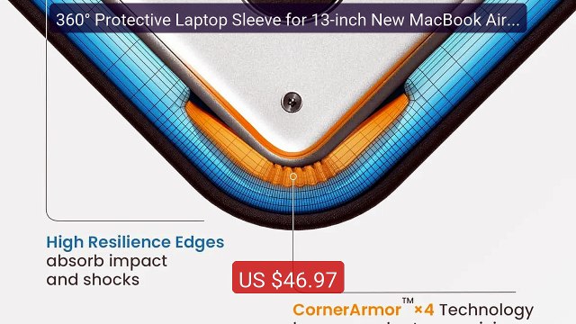 360° Protective Laptop Sleeve for 13-inch New MacBook Air M4/A... Hot Deal 2026 | Limited Offer!