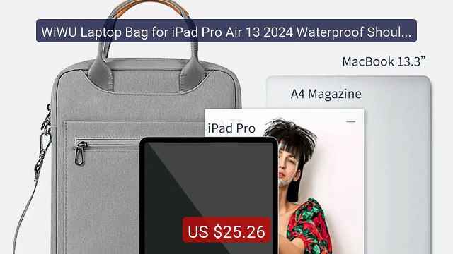 WiWU Laptop Bag for iPad Pro Air 13 2024 Waterproof Shoulder ... Amazing Value 2026 | Must Have!