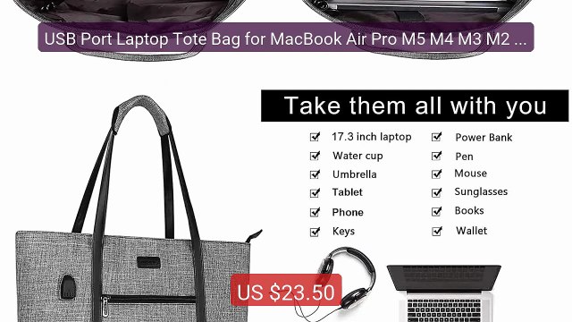 USB Port Laptop Tote Bag for MacBook Air Pro M5 M4 M3 M2 15... Top Pick 2026 | Unbeatable Price!