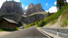 Passo Gardena Italy Scenic Drive Through the Dolomites 4K 60fps