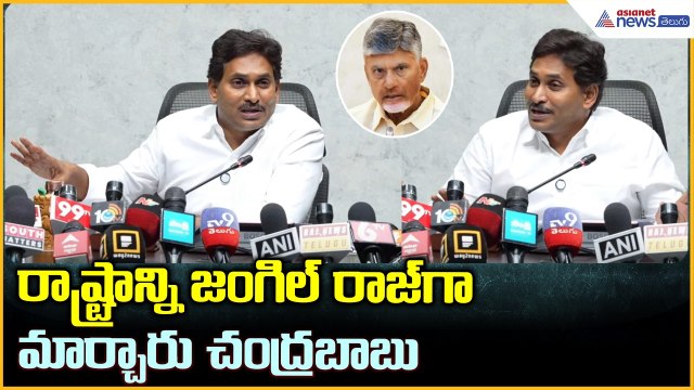 రాష్ట్రాన్ని జంగిల్‌ రాజ్‌గా మార్చారు చంద్రబాబు: YS Jagan Pressmeet | Asianet News Telugu