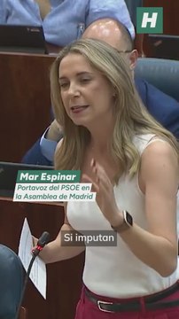 Mar Espinar (PSOE) a Ayuso: Llevan anunciando semanas la imputación de Zapatero, ¿se lo soplan o son adivinos? Les voy a hacer una premonición: en 2027 los madrileños les van a mandar para casa