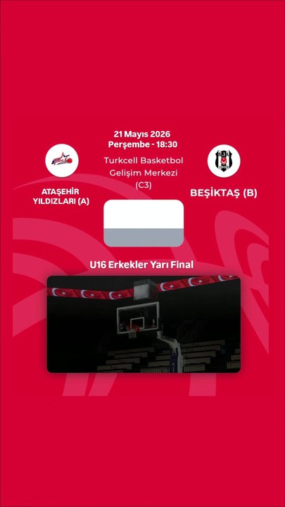 Maç Duyurusu - Ataşehir Yıldızları (A) v Beşiktaş (B) - U16 Erkekler Yarı Final
