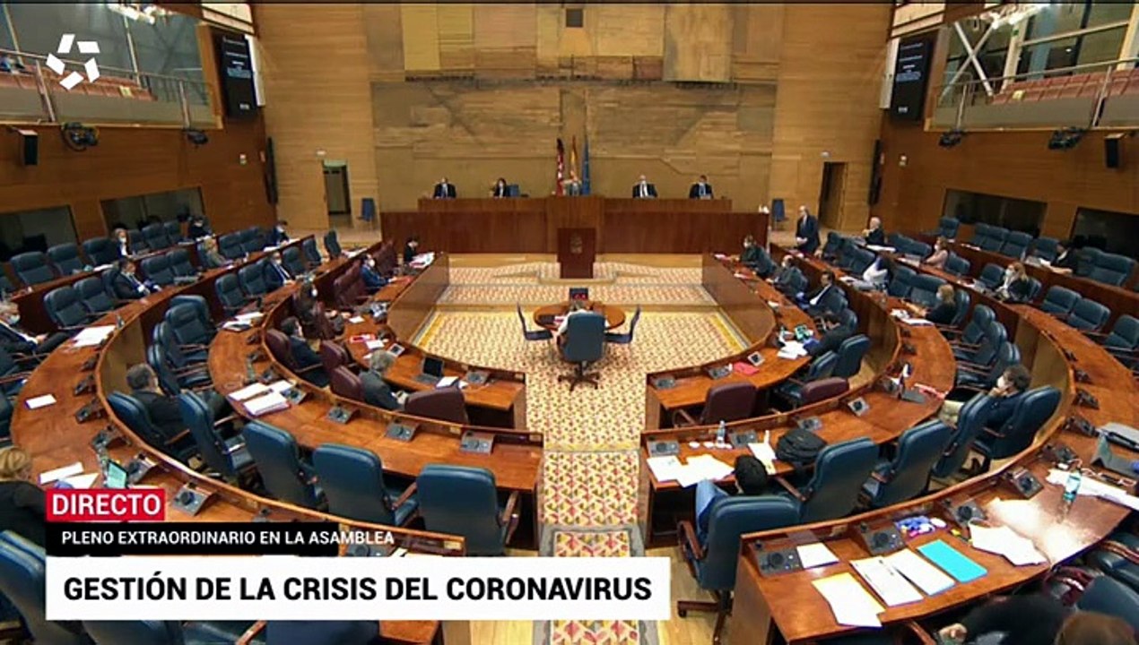Pleno Asamblea de Madrid Coronavirus Miércoles 29 abril 2020