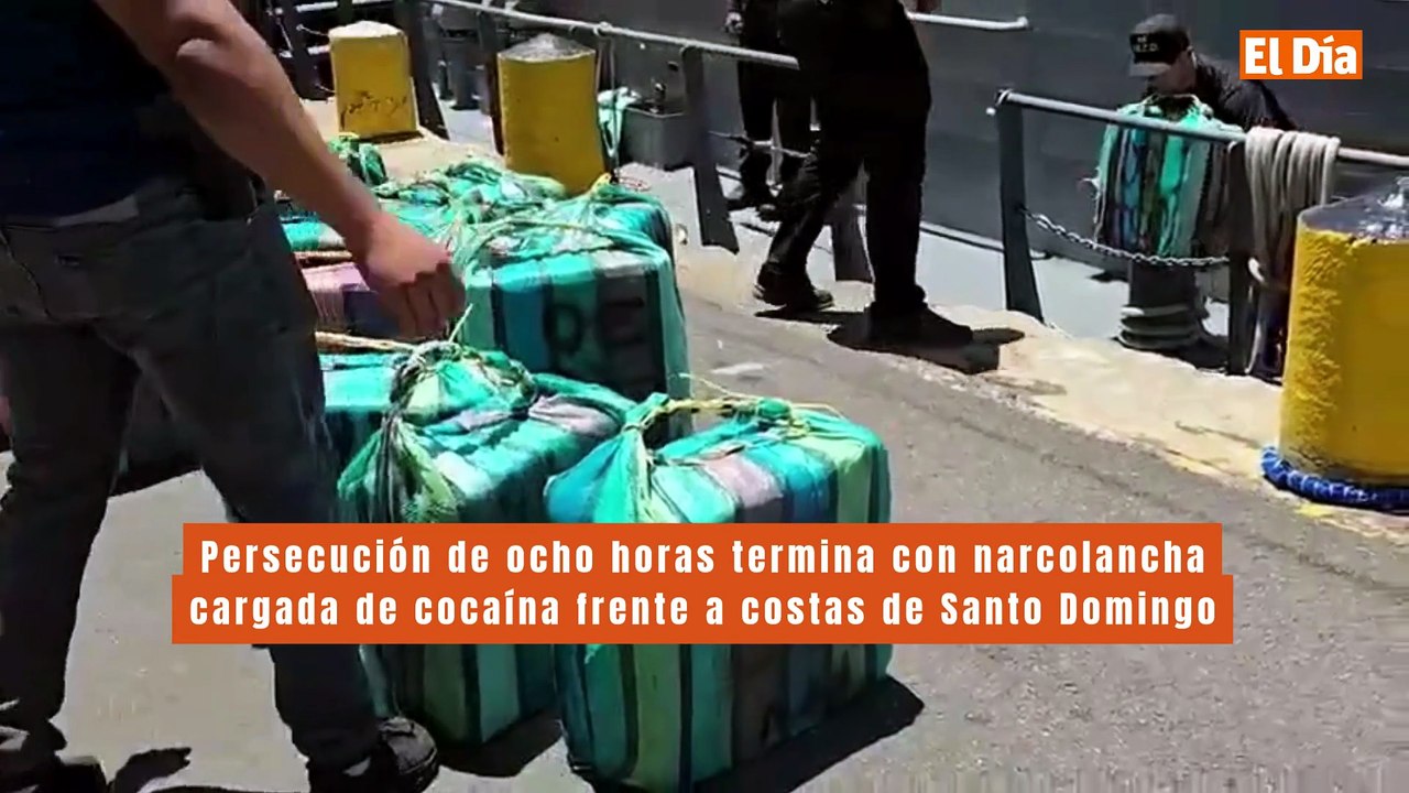 Persecución de ocho horas termina con narcolancha cargada de cocaína frente a costas de Santo Domingo