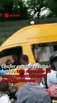 Chofer escolar resulta herido tras agresión de motoconchistas en El Café de Herrera