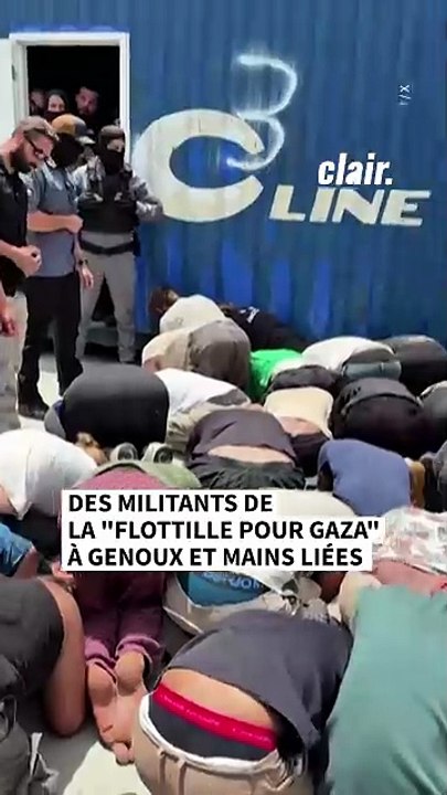Itamar Ben Gvir a publié hier une vidéo montrant des militants de la flottille pour Gaza à genoux et les mains liées, après leur arrestation illégale au large de Chypre.