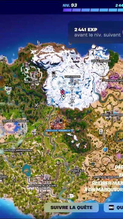 Trouver des cubes du chaos dans ou autour Fort Frisson !