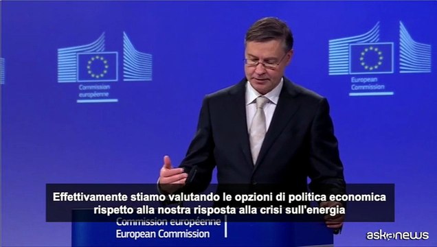Energia, Dombrovskis: richieste Italia? Valutiamo, ma serve prudenza