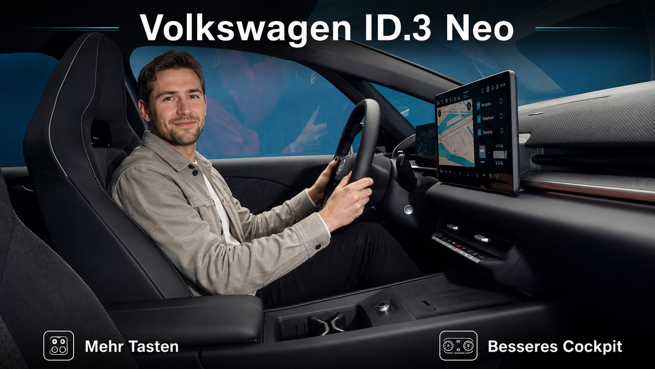VW ID.3 Neo 2026: neuer Innenraum mit 12,9-Zoll-Display