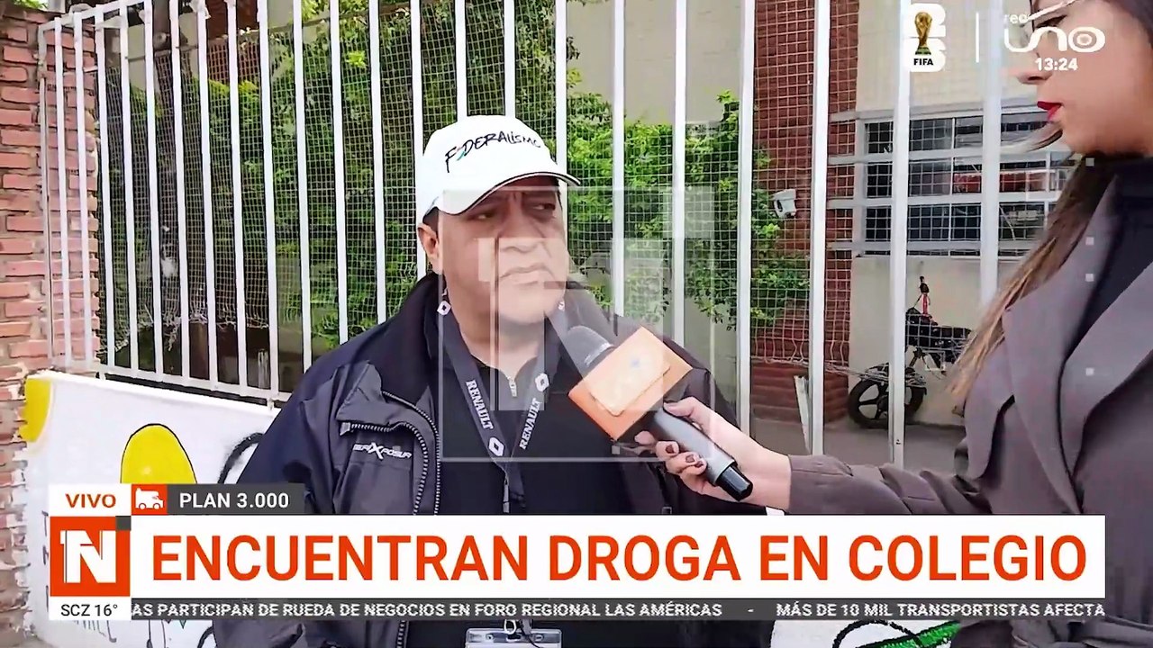 Hallan droga en un colegio de Santa Cruz