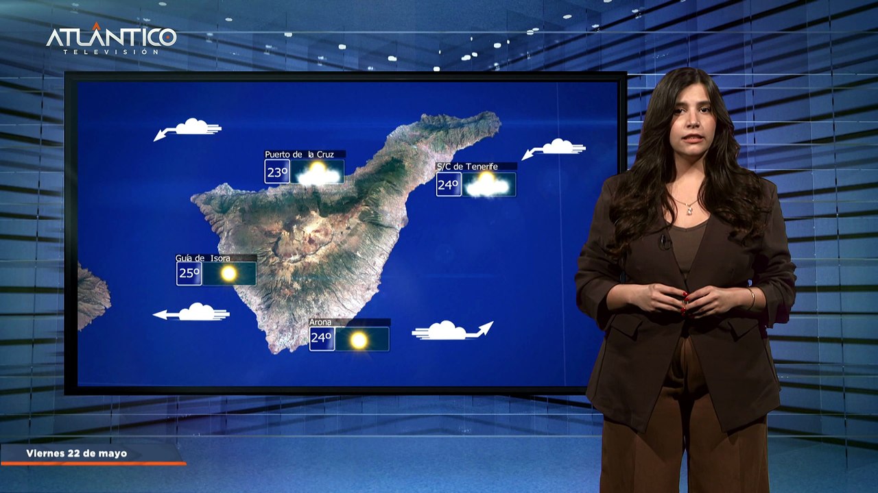 La previsión del tiempo en Canarias para el 22 de mayo de 2026, en Atlántico Televisión.