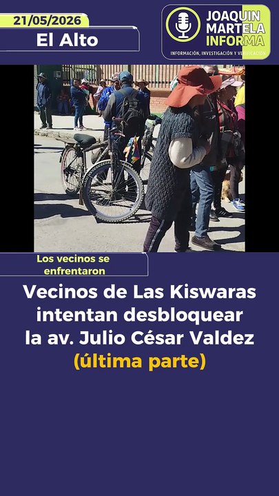 Última parte.  Vecinos de Las Kiswaras intentan desbloquear la av. Julio César Valdez