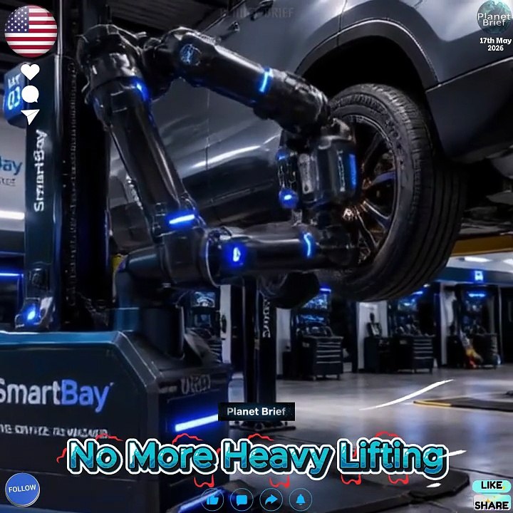 An AI robot just changed a tire without removing the wheel