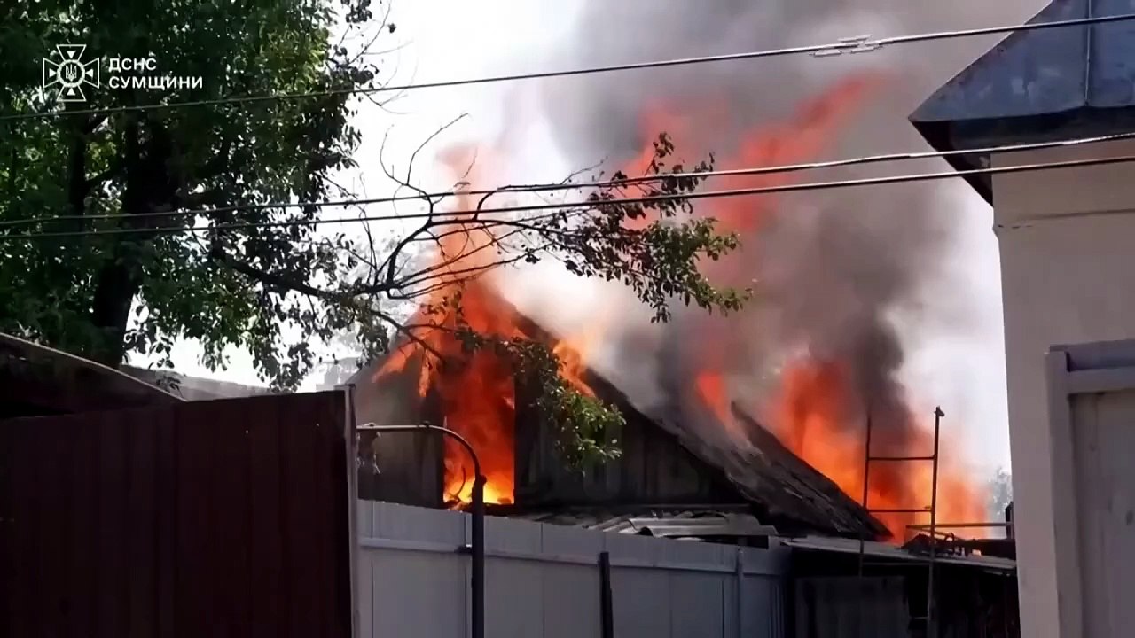 Russian strike on Sumy injures six as mass drone attack hits Ukraine