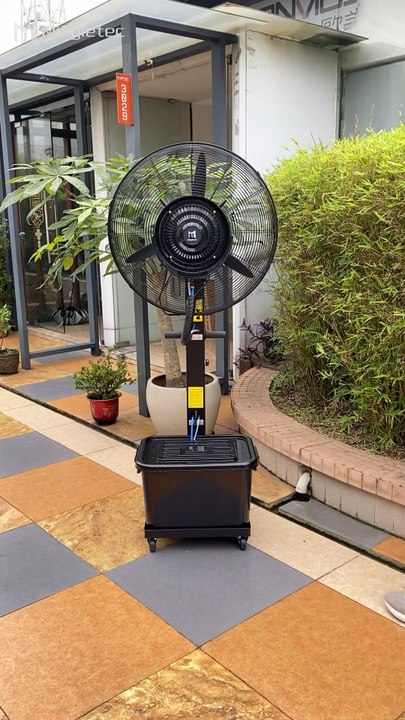 Mingletec BLDC industrial mist fan with 42L water tank #mingletec #bldc #mistfan #outdoor #factory