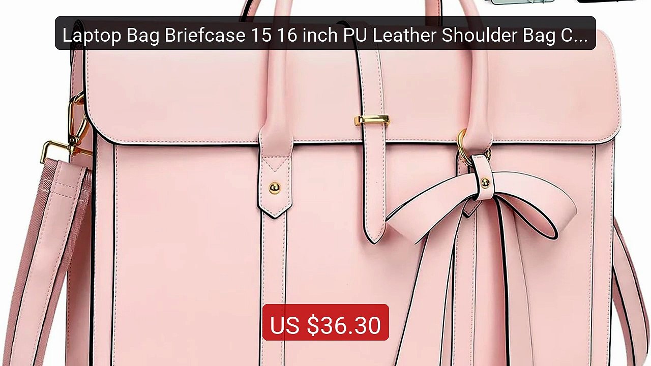 Laptop Bag Briefcase 15 16 inch PU Leather Shoulder Bag Con... -- Top Pick 2026 | Unbeatable Price!