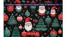 Christmas background UV print Laptop Case for MacBook Pro 14 ... -- Amazing Value 2026 | Must Have!
