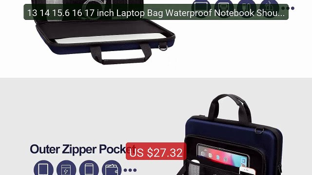 13 14 15.6 16 17 inch Laptop Bag Waterproof Notebook Shoulder ... Hot Deal 2026 | Limited Offer!