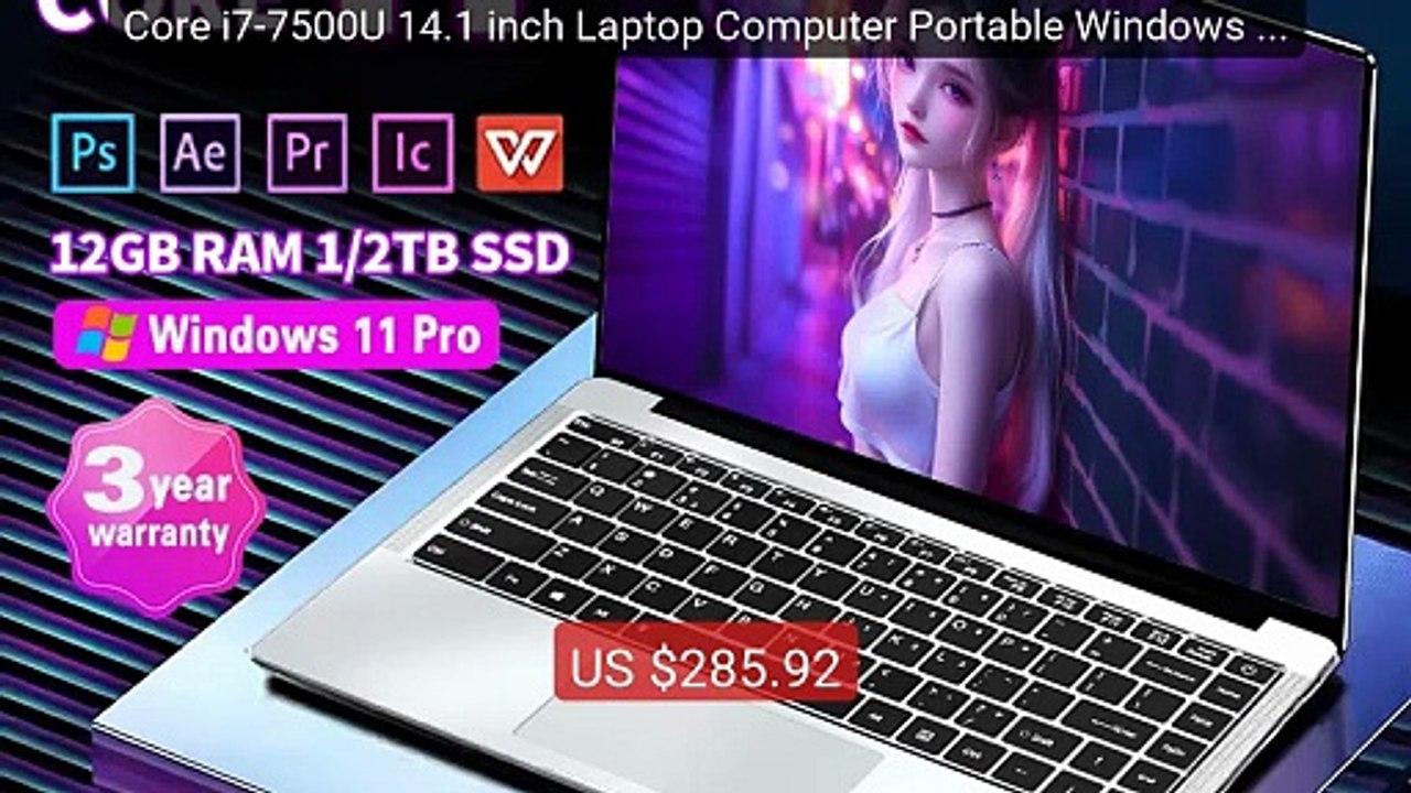 Core i7-7500U 14.1 inch Laptop Computer Portable Windows 11 Pr... -- Hot Deal 2026 | Limited Offer!