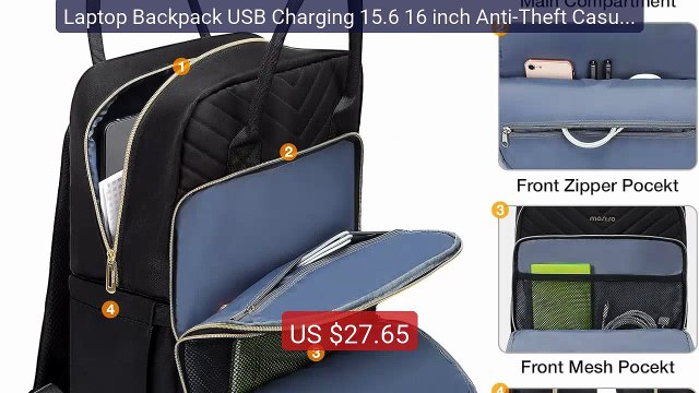 Laptop Backpack USB Charging 15.6 16 inch Anti-Theft Casual Da... Hot Deal 2026 | Limited Offer!