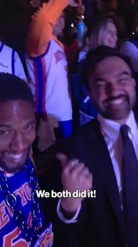 NYC Mayor Zohran Mamdani seen at Knicks-Cavs ECF Game 2