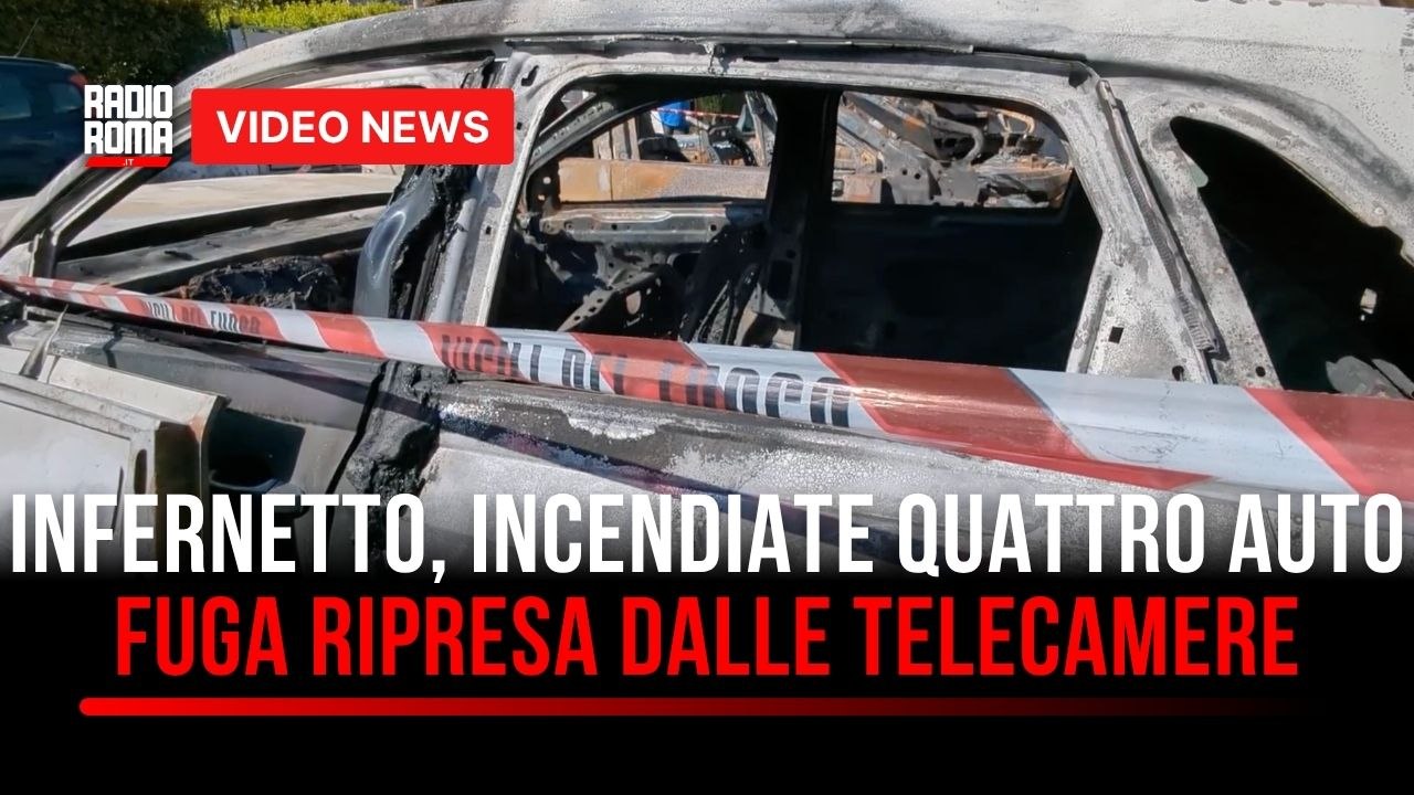 Infernetto, incendiate auto fuori da due carrozzerie: “Ripresi dal videocitofono”