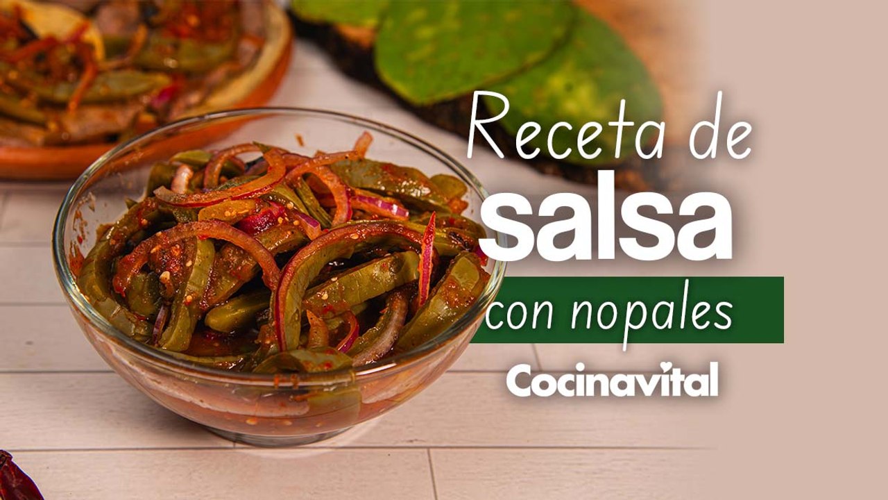 Receta de salsa con nopales en 20 minutos