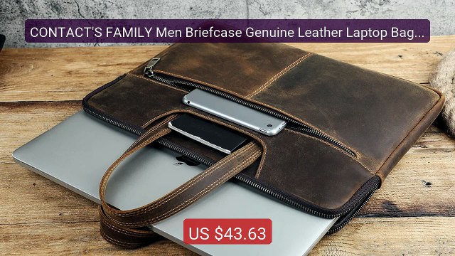 CONTACT'S FAMILY Men Briefcase Genuine Leather Laptop Bag For Air 1... Top Rated 2026 | Buy Now!