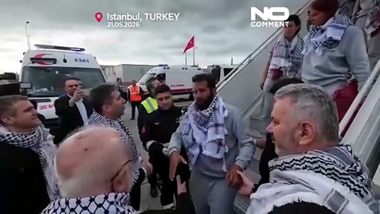 ترکیه از ۴۲۲ فعال کاروان آزادی غزه پس از بازداشت در اسرائیل استقبال می‌کند
