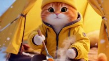 Adventurer Cat Makes Soup in the Himalayas ⛰️😻🍵