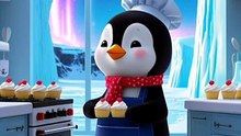 Penguin Chef Bakes Cupcakes Under the Northern Lights 🐧🧁✨