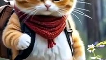 cat made a caramel candy#with magic honey🍯