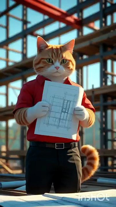 This Cat Took Over the Construction Site! 🐱🏗️✨