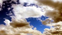 Time Lapse of Fluffy Clouds in a Blue Sky