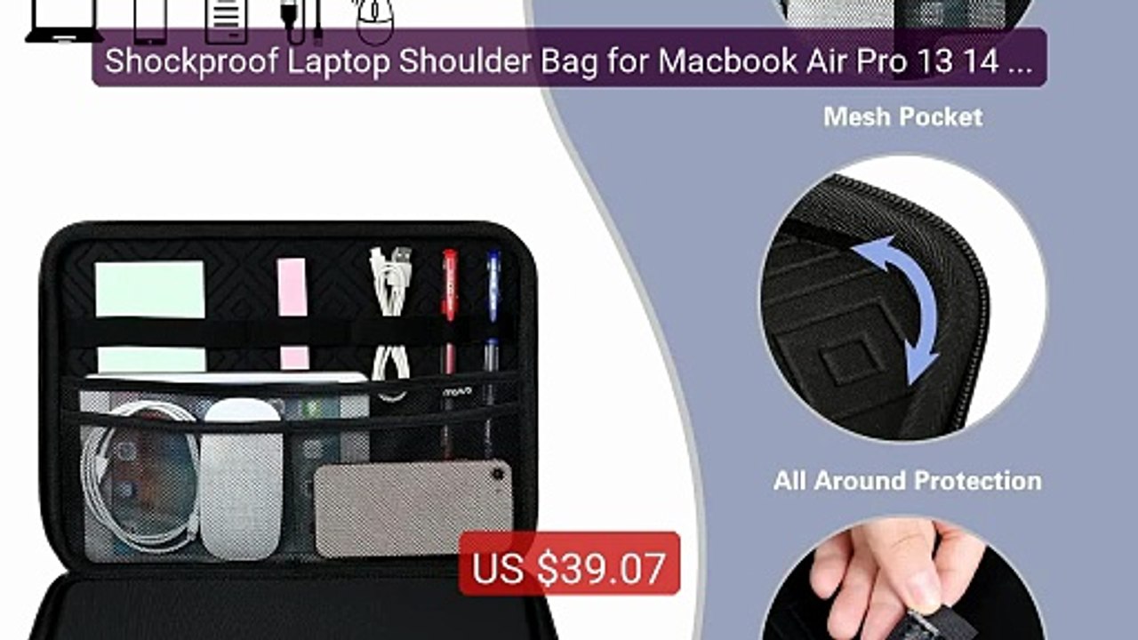 Shockproof Laptop Shoulder Bag for Macbook Air Pro 13 14 15 in... -- Hot Deal 2026 | Limited Offer!