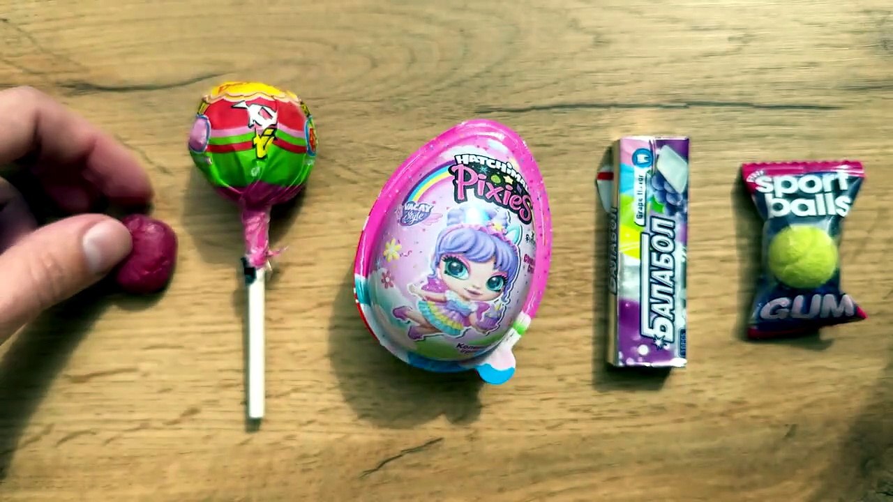 Rainbow Candy ASMR 🌈_ Surprise Egg, Chupa Chup...